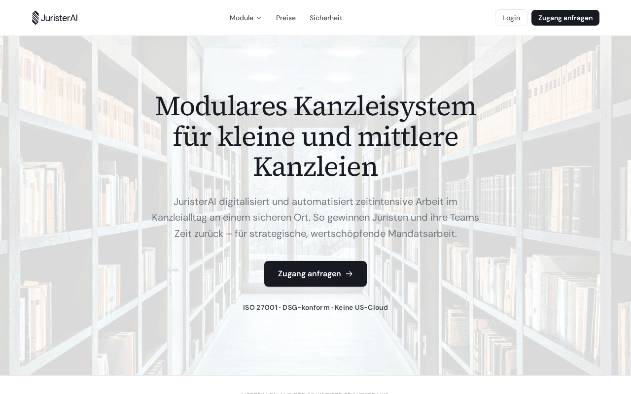 Screenshot of jurister.ai