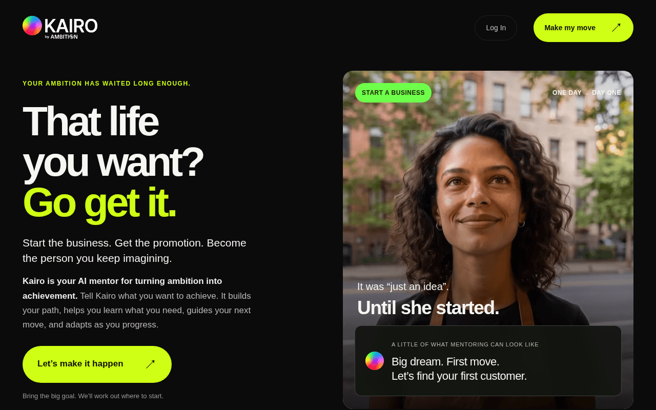 Screenshot of kairo.ai