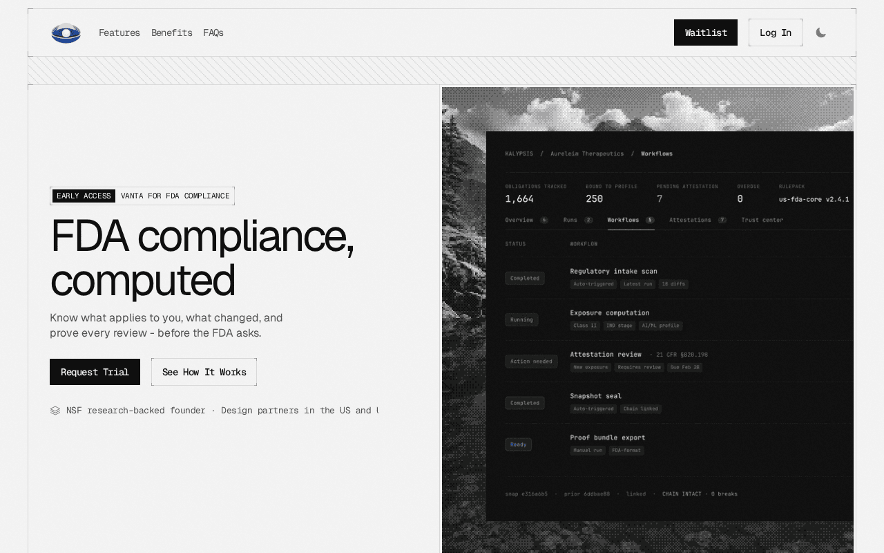 Screenshot of kalypsis.ai