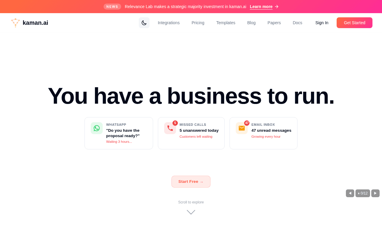 Screenshot of kaman.ai