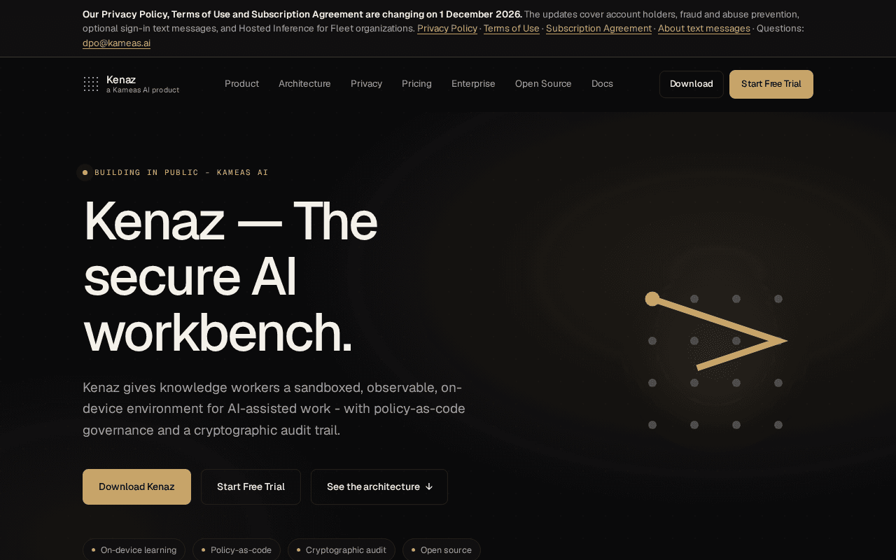 Screenshot of kameas.ai