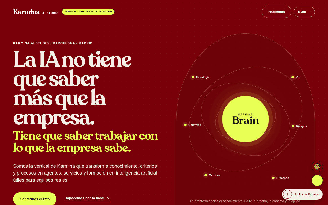 Screenshot of karmina.ai