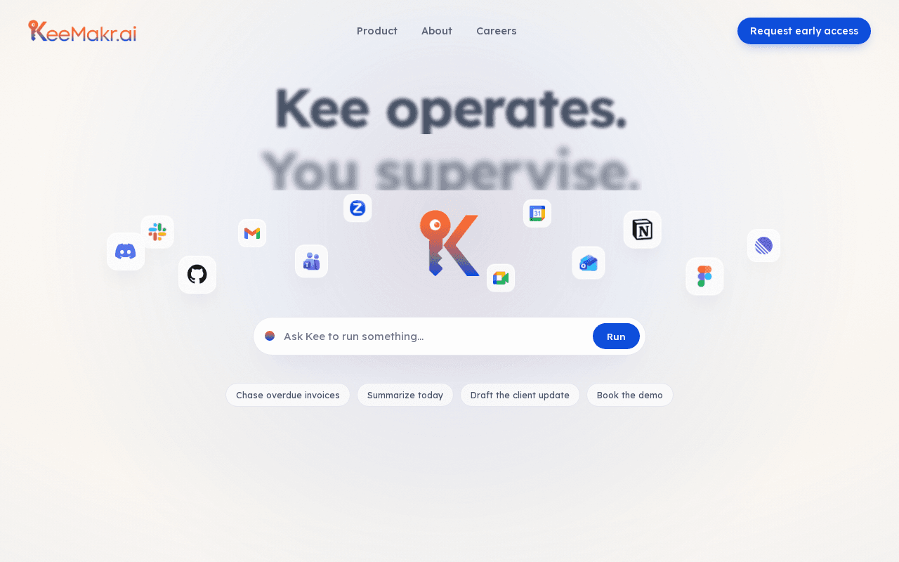 Screenshot of keemakr.ai