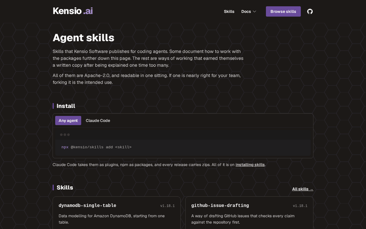 Screenshot of kensio.ai