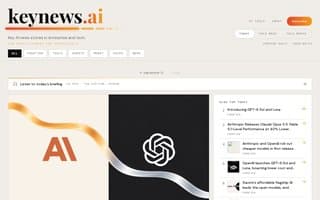 Screenshot of keynews.ai