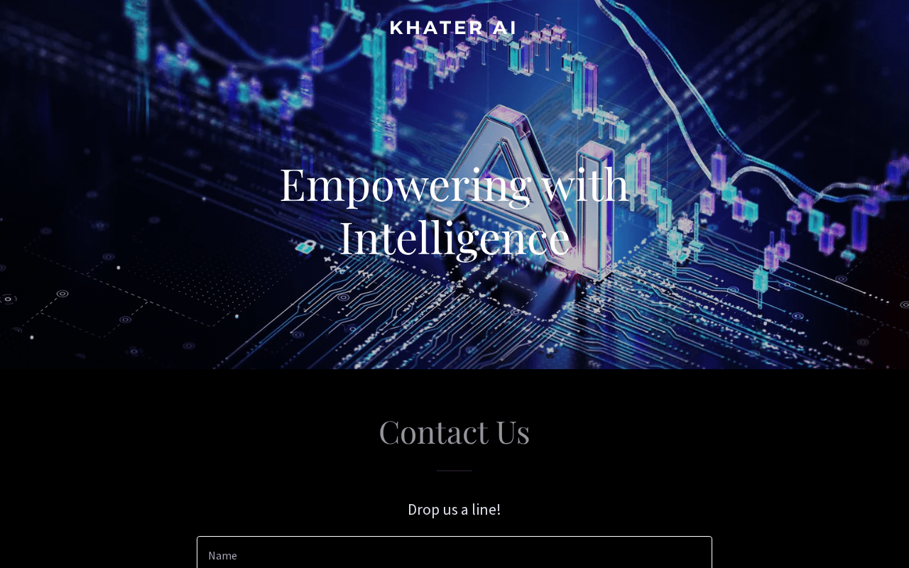 Screenshot of khater.ai