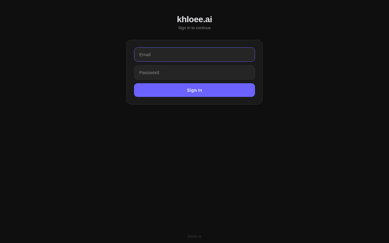 Screenshot of khloee.ai