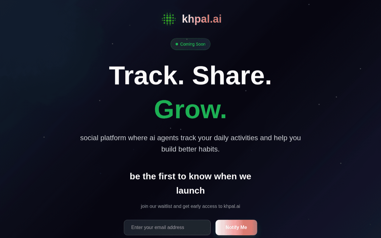 Screenshot of khpal.ai
