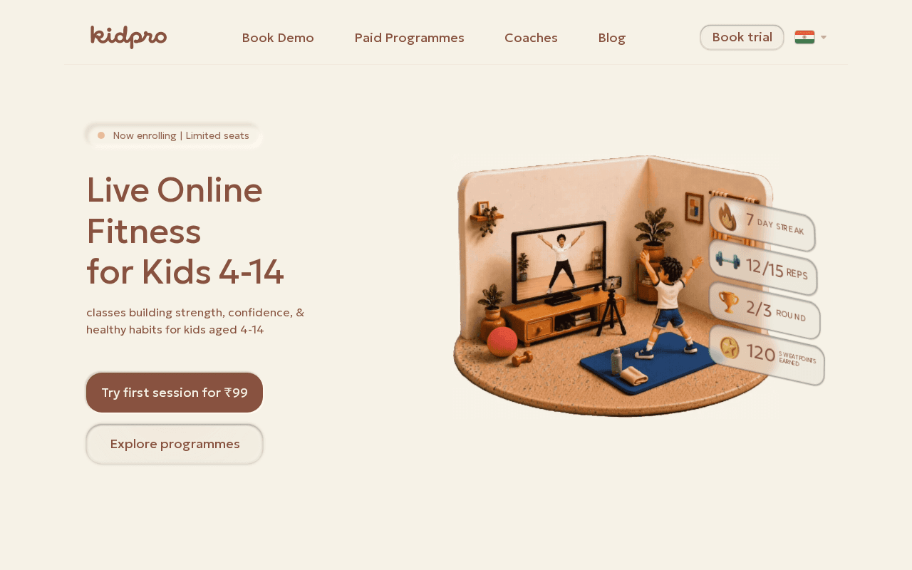 Screenshot of kidpro.ai
