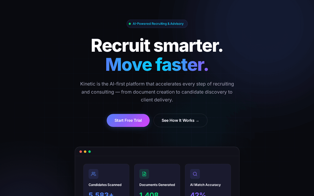 Screenshot of kinetic.ai