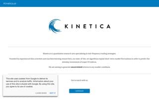 Screenshot of kinetica.ai