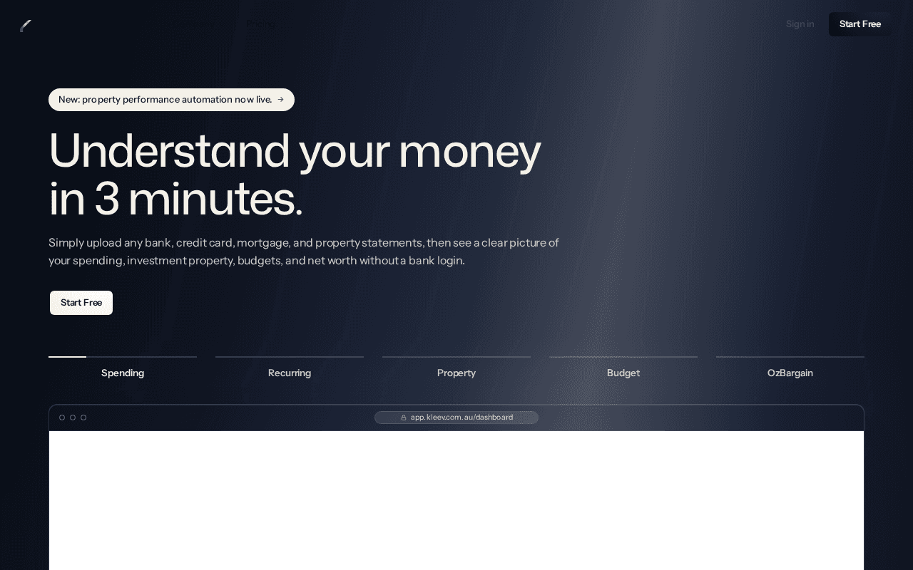 Screenshot of kleev.ai