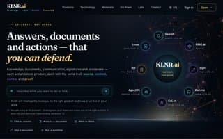 Screenshot of klnr.ai