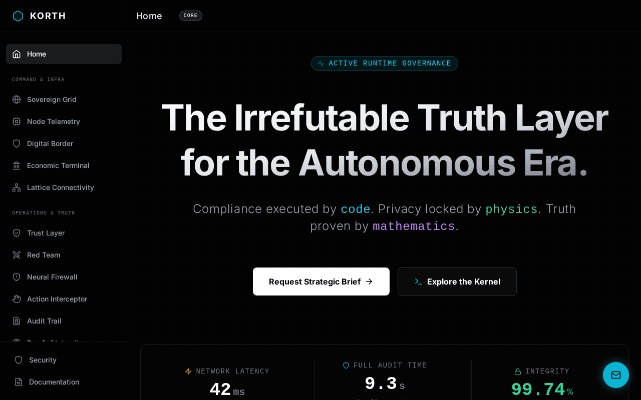 Screenshot of korth.ai