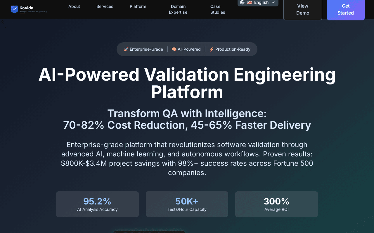 Screenshot of kovida.ai