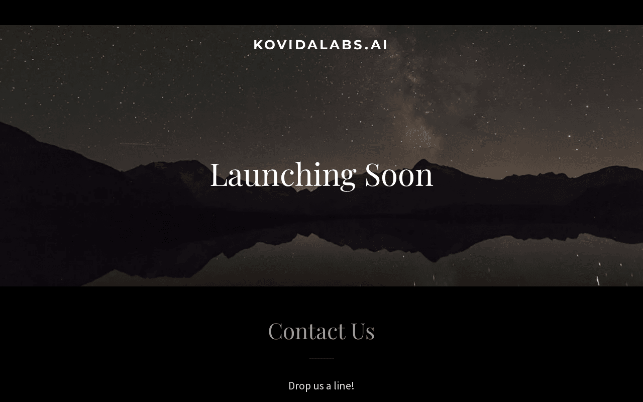 Screenshot of kovidalabs.ai