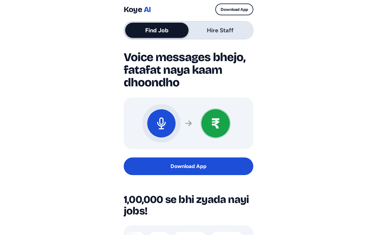 Screenshot of koye.ai