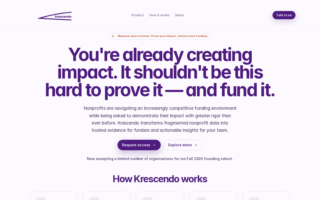 Screenshot of krescendo.ai