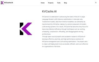 Screenshot of kvcache.ai