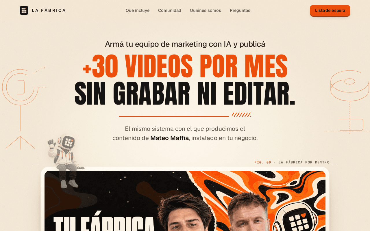 Screenshot of la-fabrica.ai