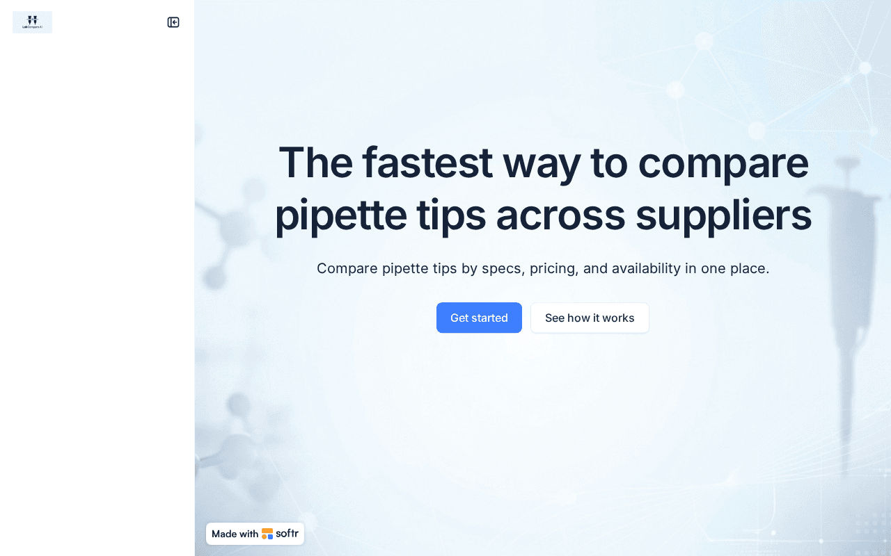 Screenshot of labcompare.ai