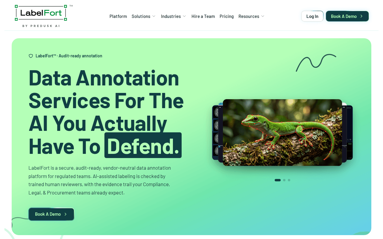 Screenshot of labelfort.ai
