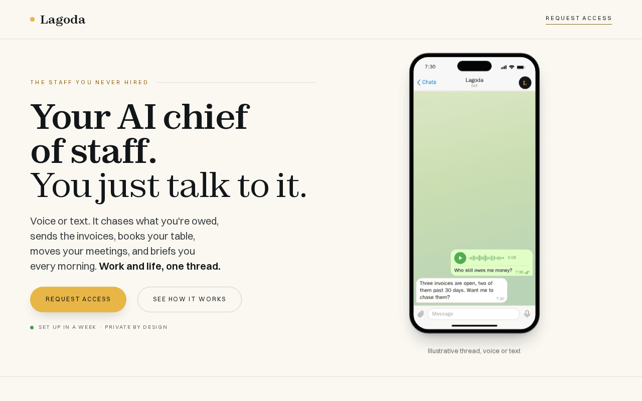 Screenshot of lagoda.ai