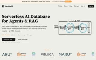 Screenshot of lambdadb.ai