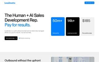 Screenshot of leadmatic.ai