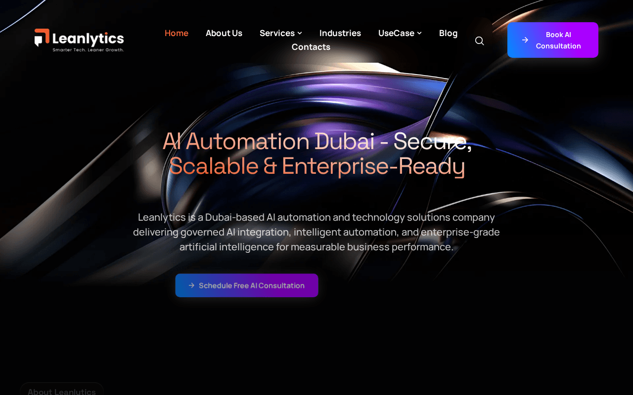 Screenshot of leanlytics.ai