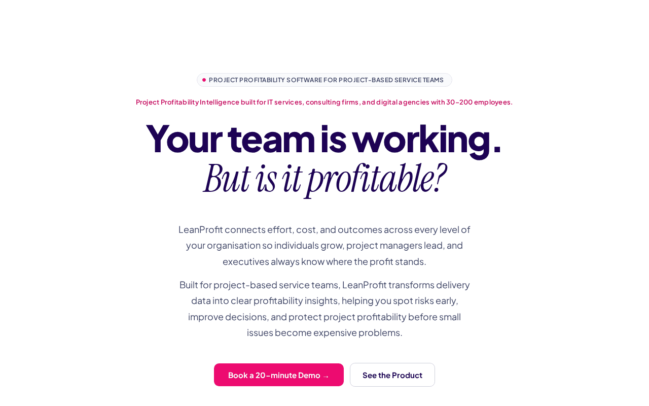 Screenshot of leanprofit.ai