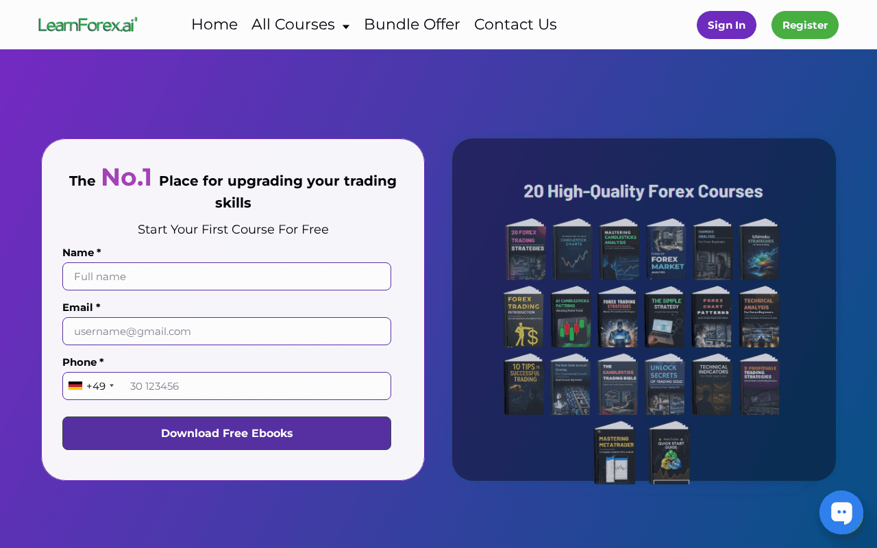 Screenshot of learnforex.ai