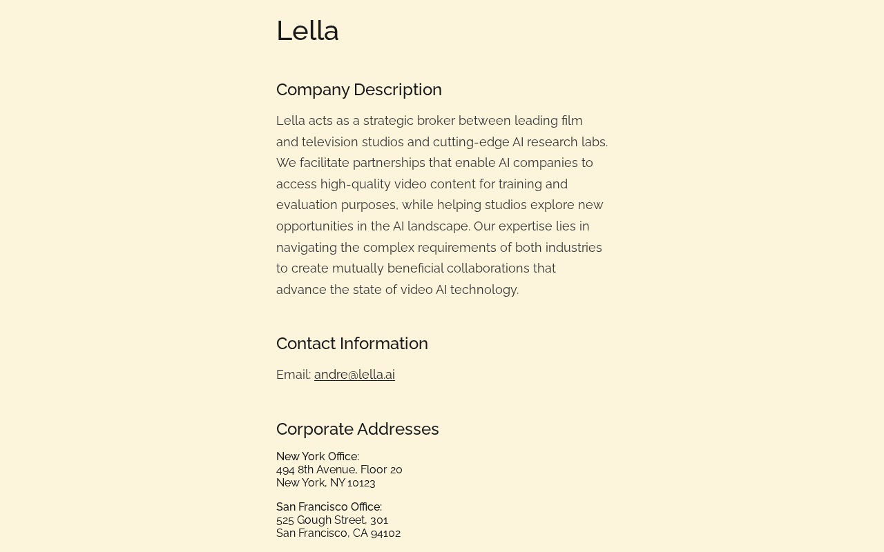 Screenshot of lella.ai