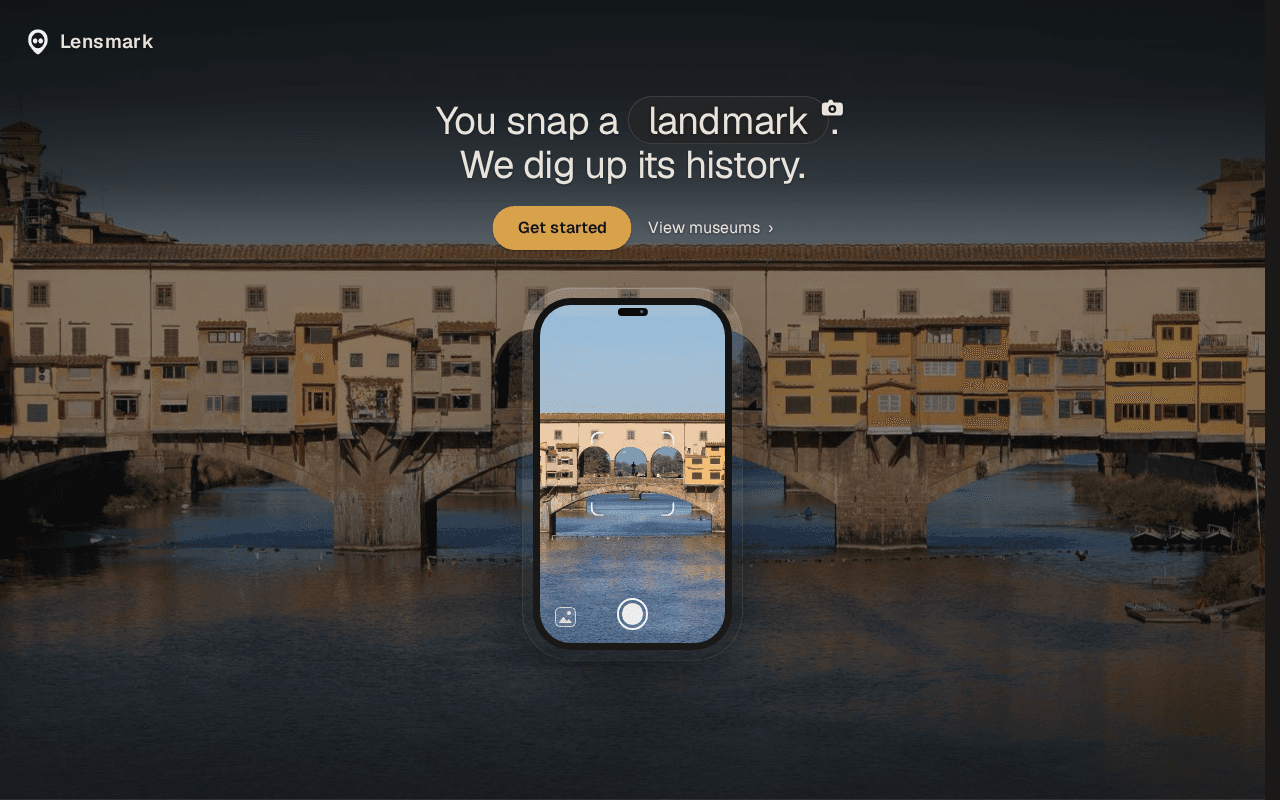 Screenshot of lensmark.ai