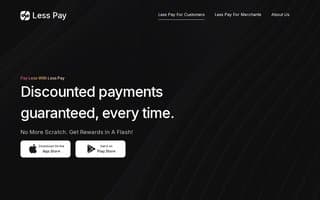 Screenshot of lesspay.ai