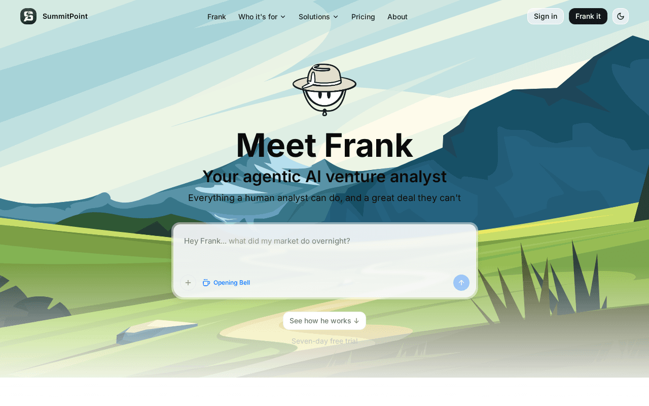 Screenshot of letsfrank.ai