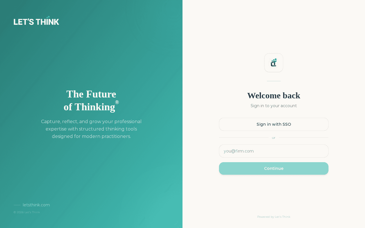 Screenshot of letsthink.ai