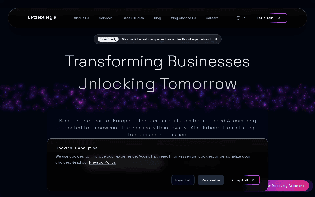 Screenshot of letzebuerg.ai