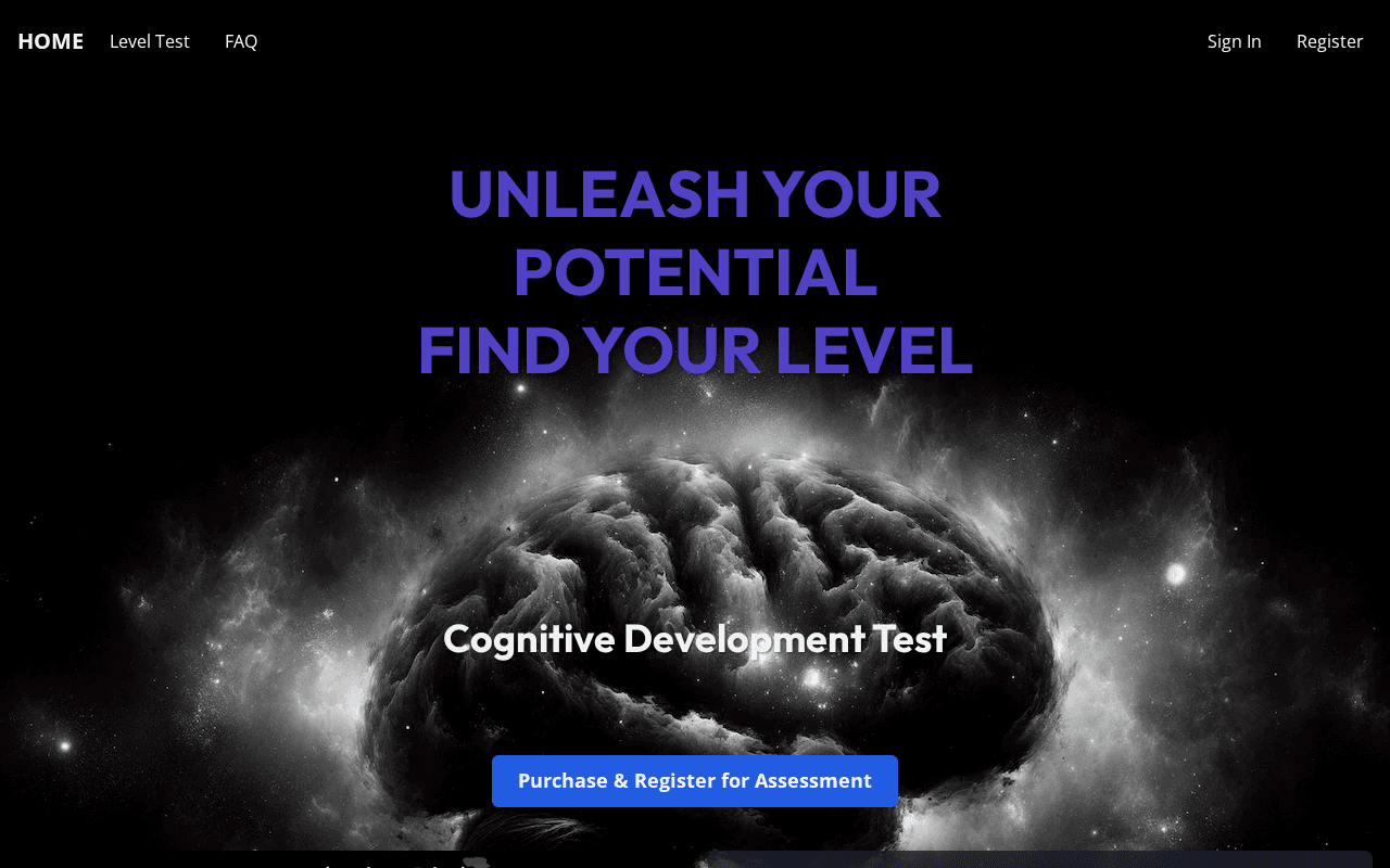 Screenshot of levelcheck.ai