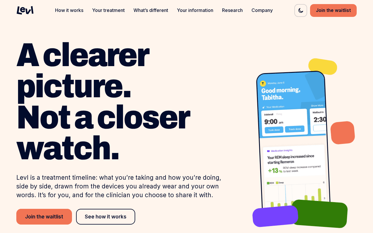 Screenshot of levl.ai