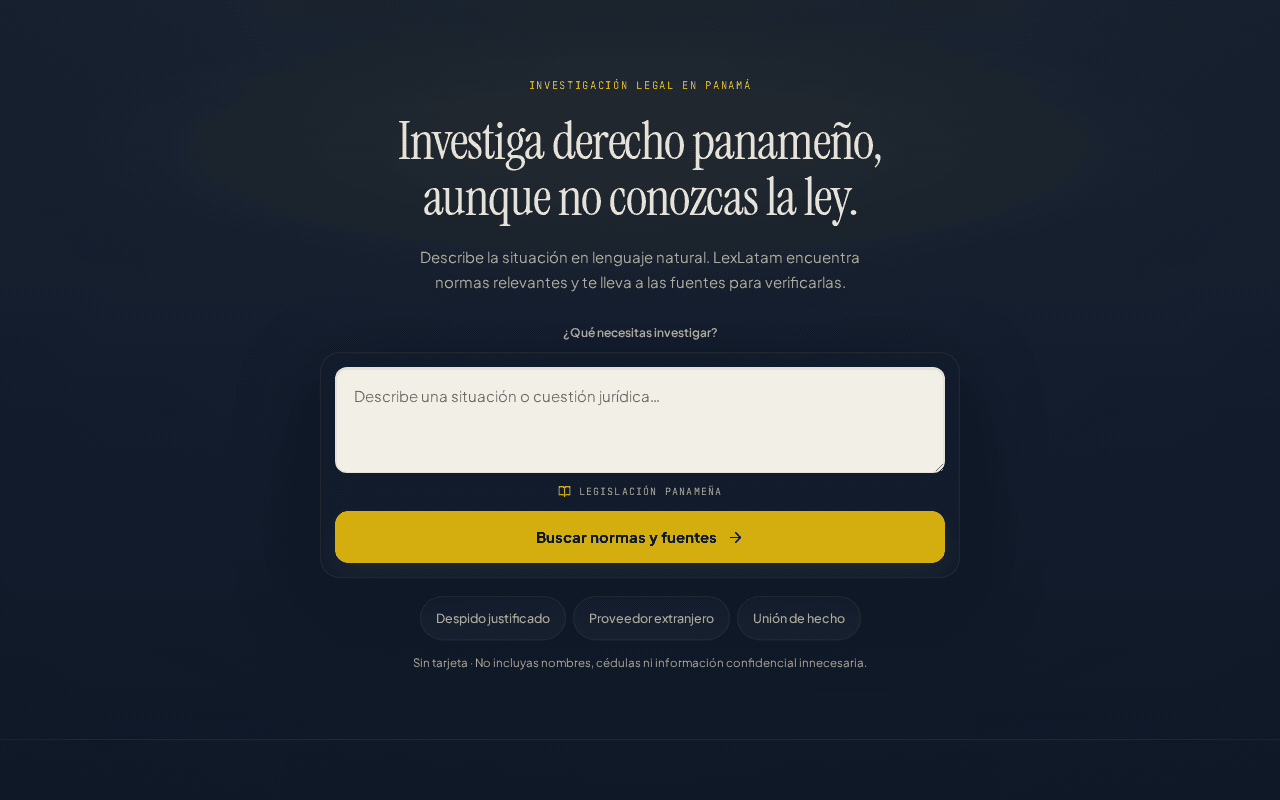 Screenshot of lexlatam.ai