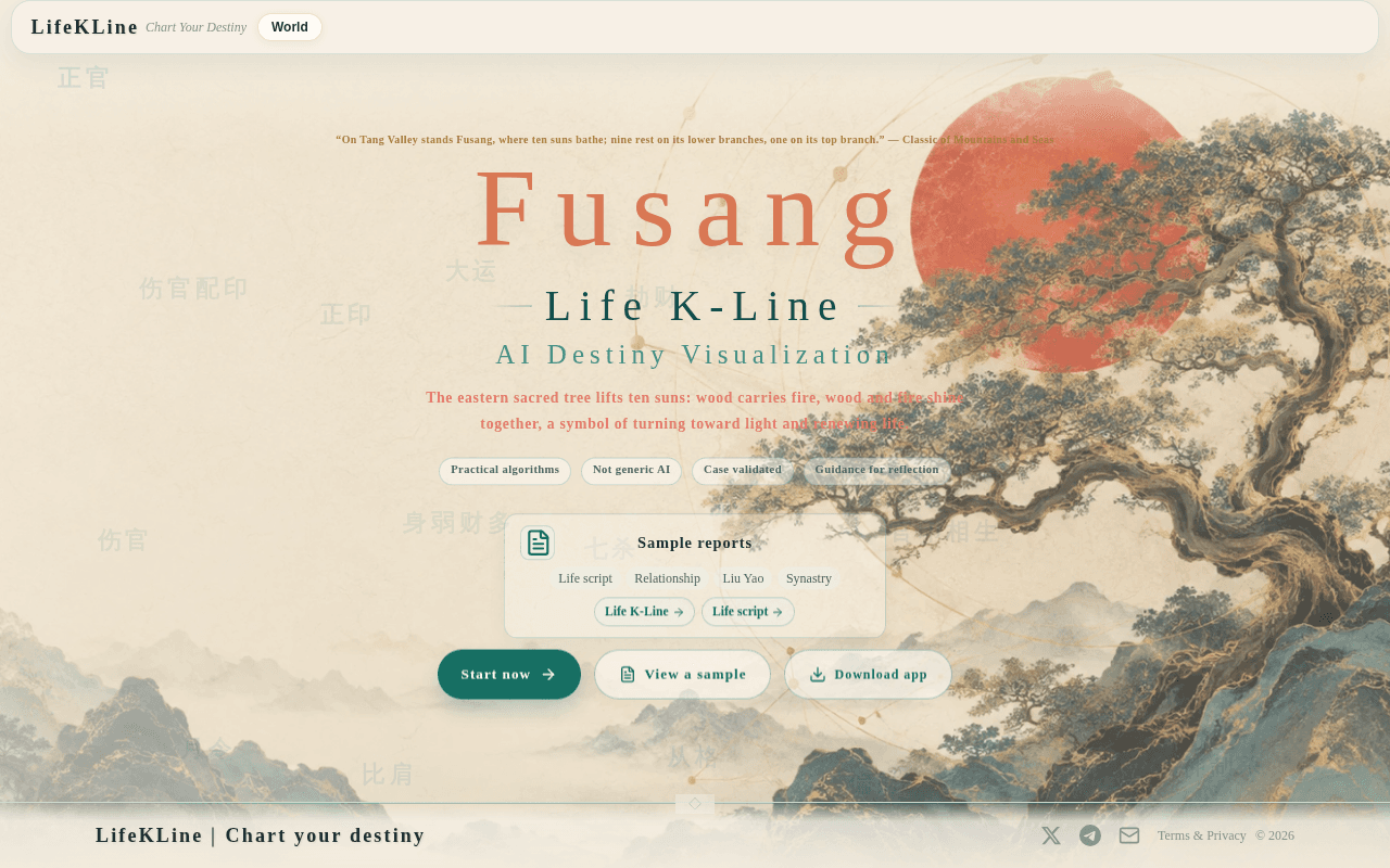 Screenshot of lifekline.ai