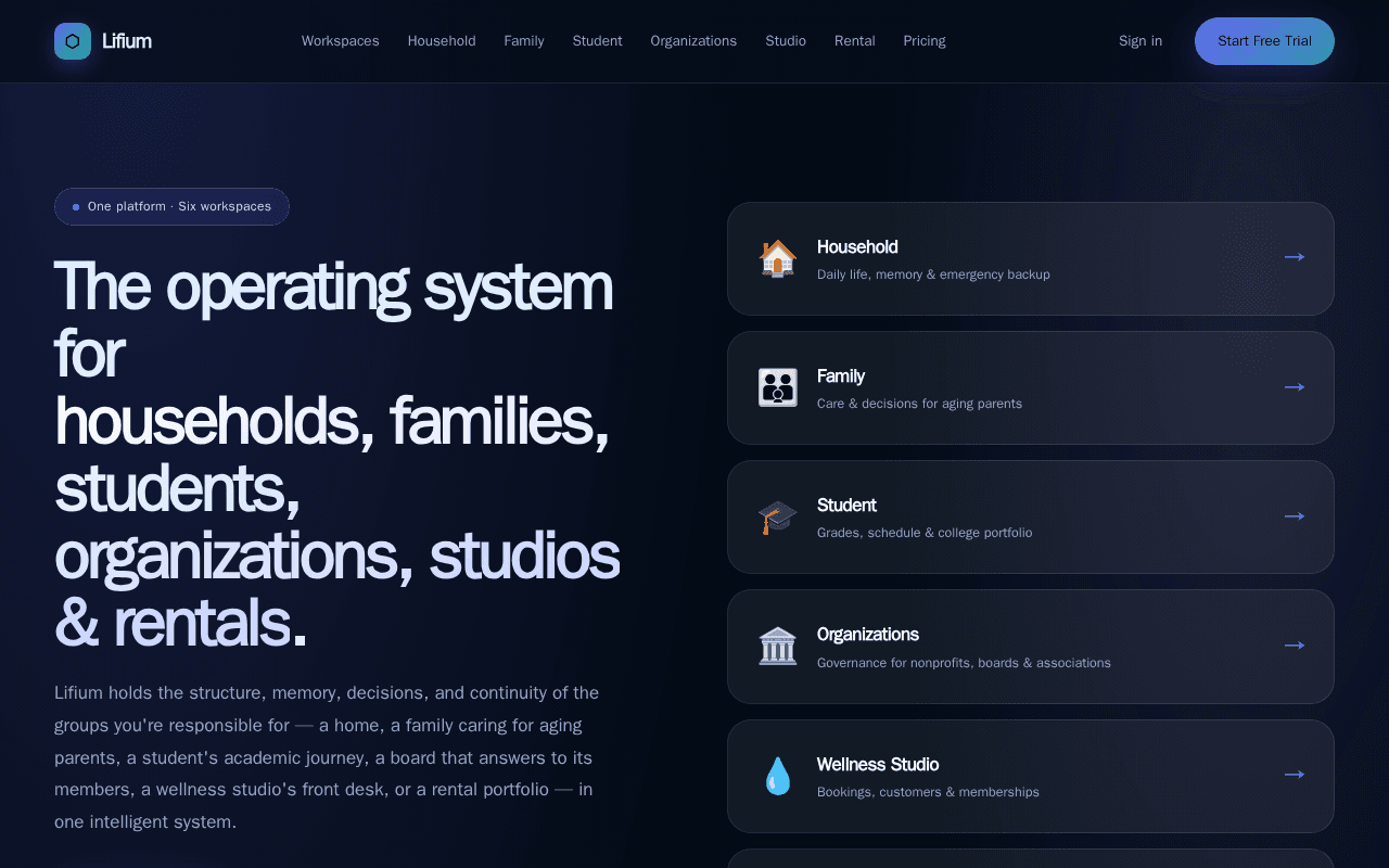 Screenshot of lifium.ai