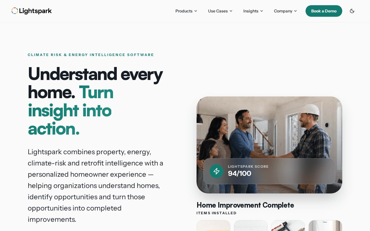 Screenshot of lightspark.ai