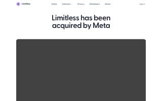 Screenshot of limitless.ai