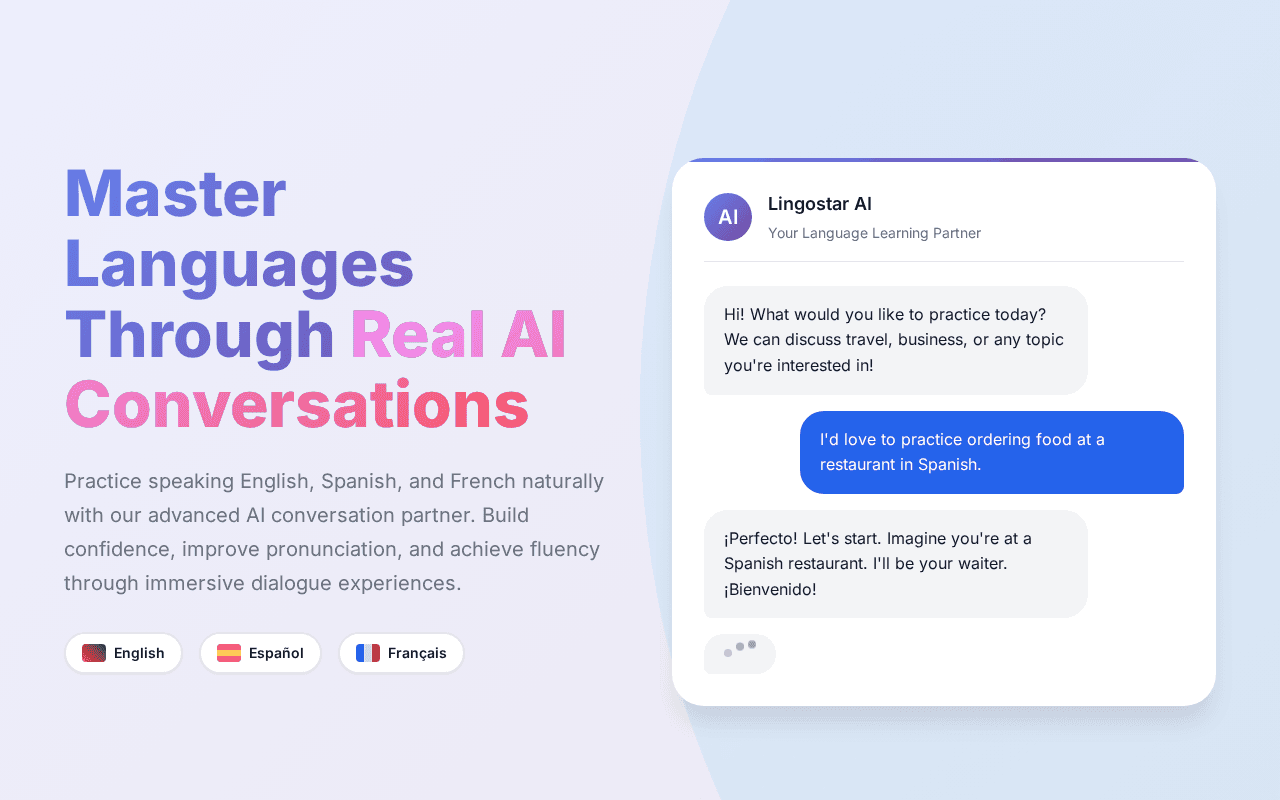 Screenshot of lingostar.ai