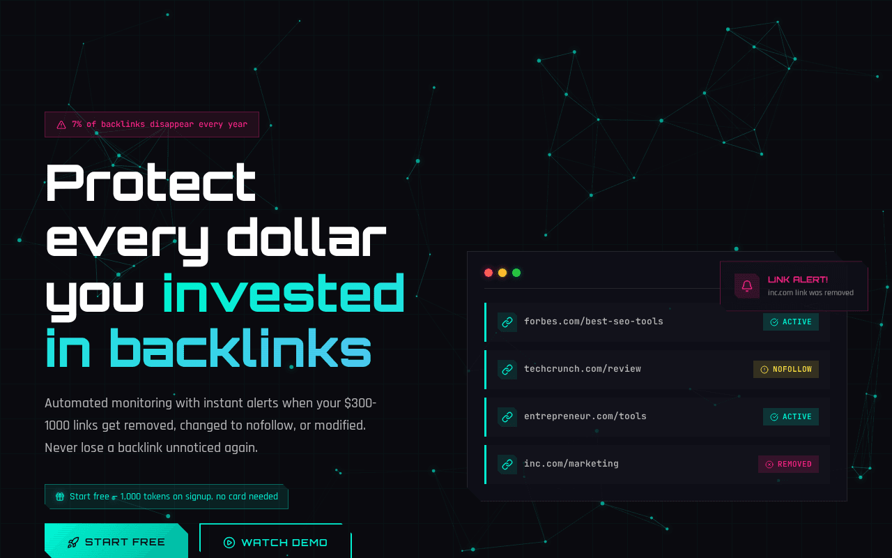Screenshot of linkguard.ai