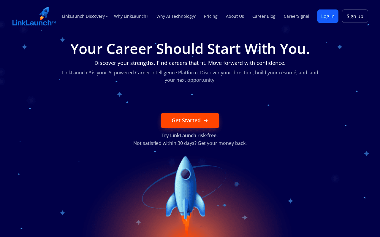 Screenshot of linklaunch.ai