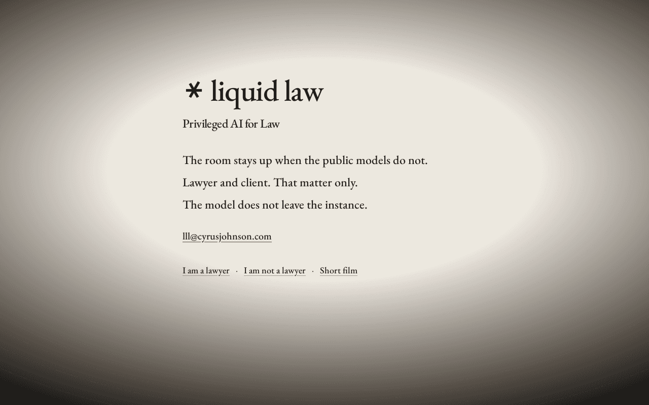 Screenshot of liquidlaw.ai