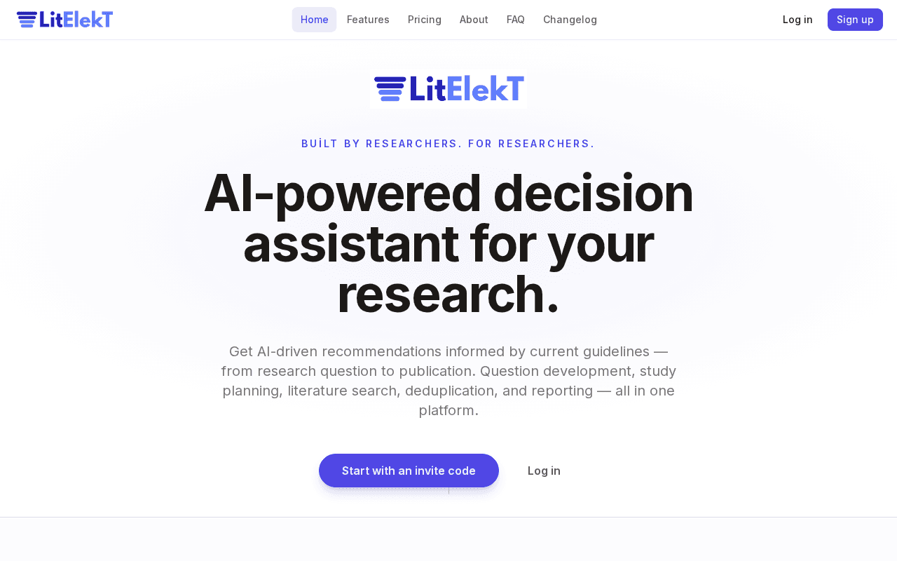 Screenshot of litelekt.ai